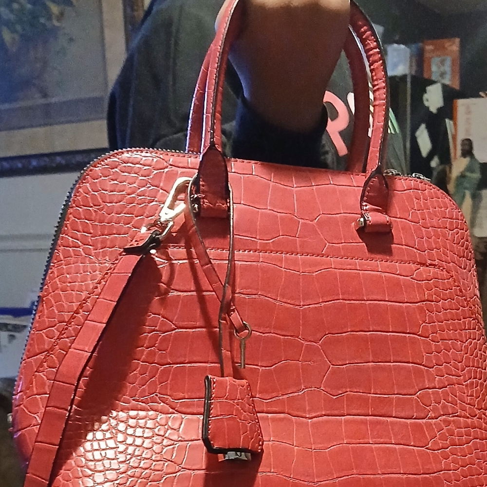 ZARA Tote Bag - Hot PNK hand handles /crossbody straps - Picture 10 of 12